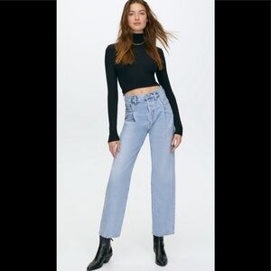 NWT AGolde Fold Waistband Jeans Size 26